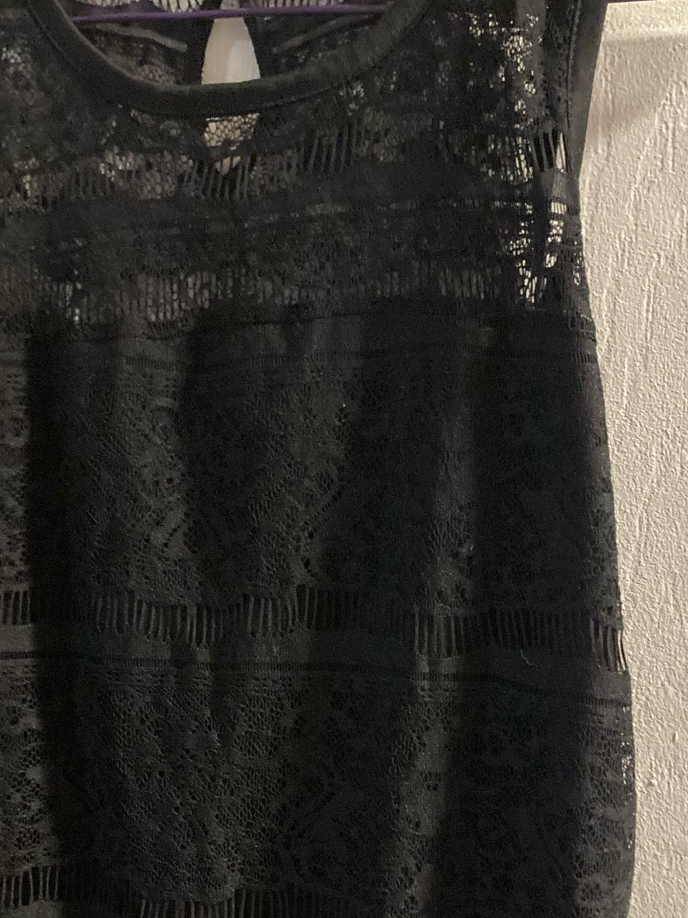 Jacob Black Lace Sleeveless Mini Dress